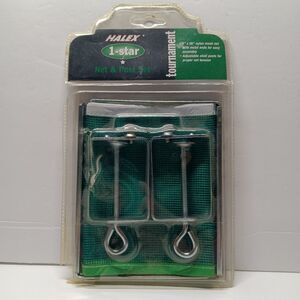 Halex 1-Star Tournament Mesh Net & Post Set Table Tennis Adjustable Steel Posts